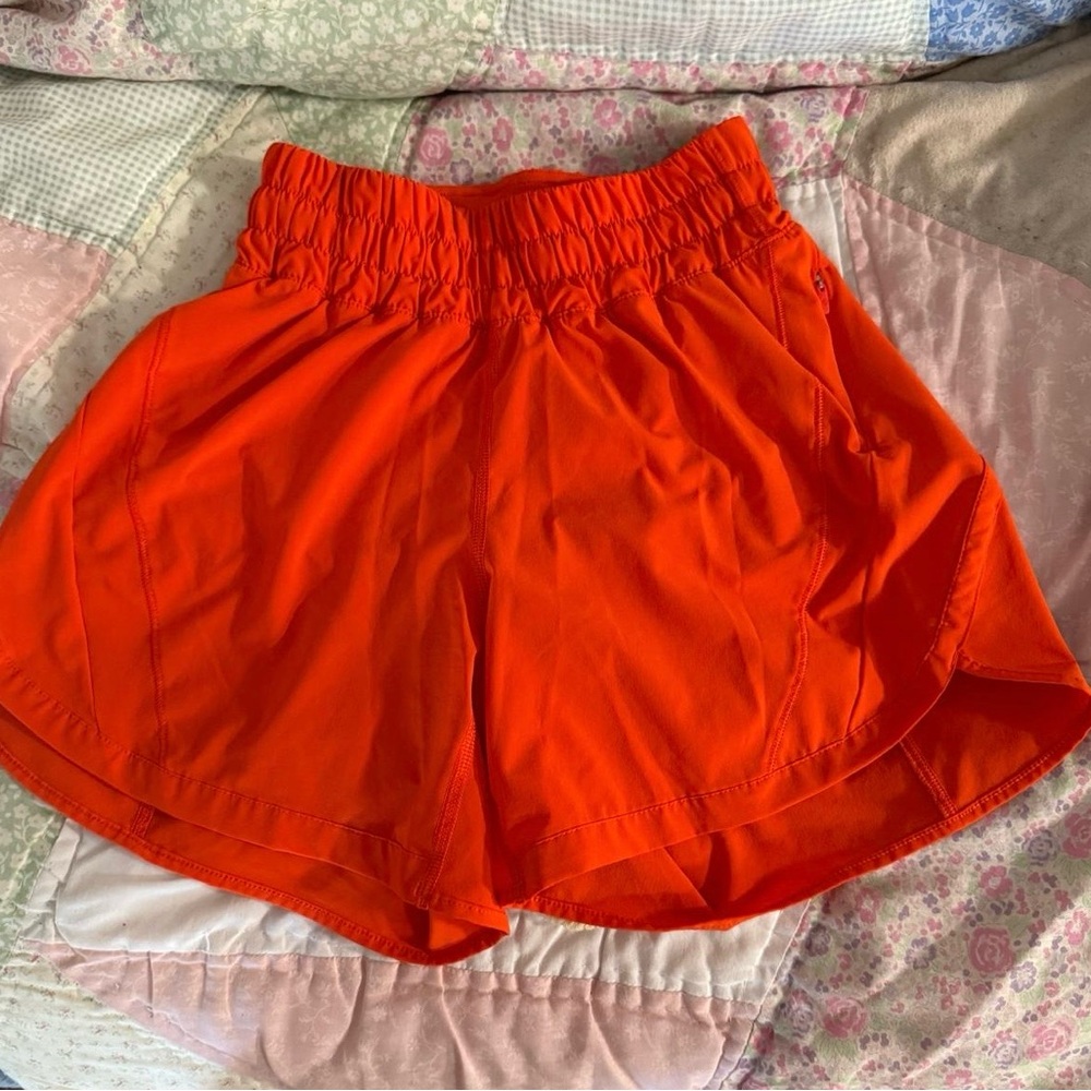 Lululemon Athletica Orange Athletic Shorts Vibrant and Lightweight